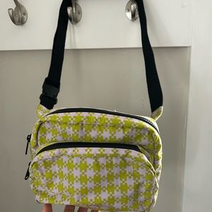 Baggu lime and lilac crossbody/fanny pack bag